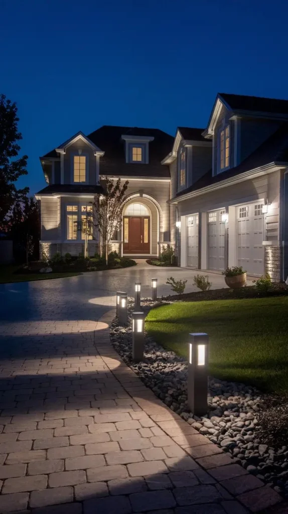 نورپردازی حیاط ویلا
