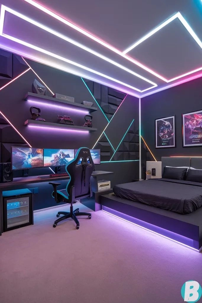 نورپردازی در اتاق گیمینگ