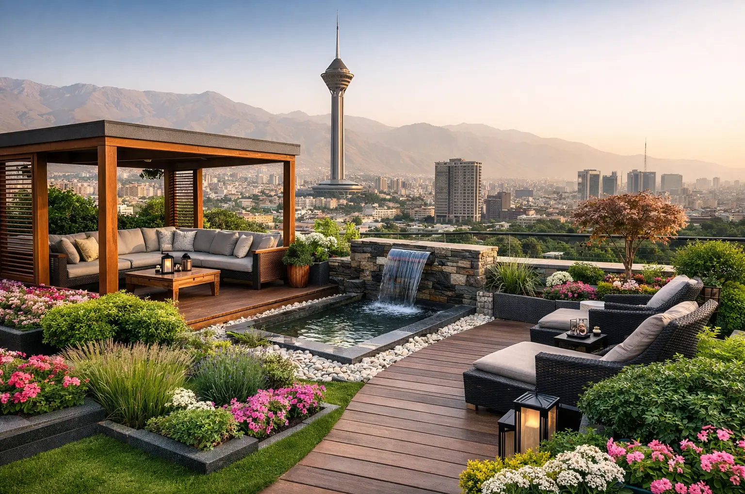 روف گاردن؛ طراحی و اجرای پشت بام