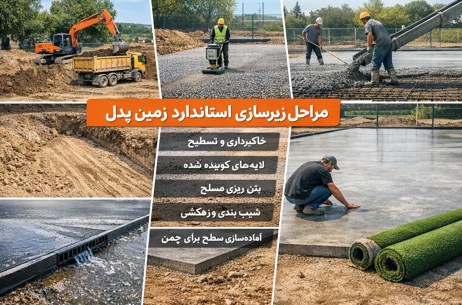 زیرسازی زمین پدل