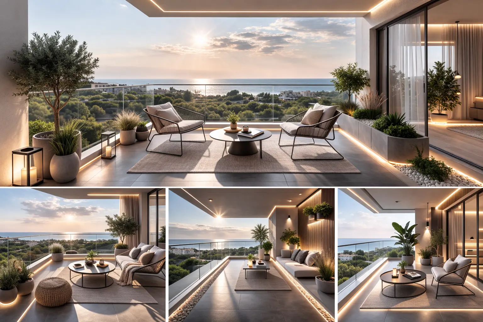 طراحی بالکن مینیمال